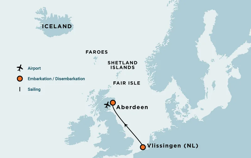 Vlissingen to Aberdeen