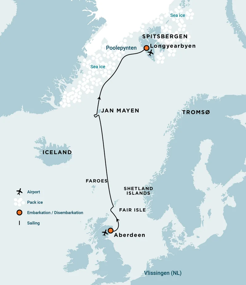 Arctic Ocean - Fair Isle, Jan Mayen, Ice edge, Spitsbergen, Birding - Summer Solstice