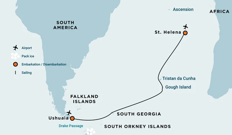 Atlantic Odyssey, excl. Antarctic Peninsula