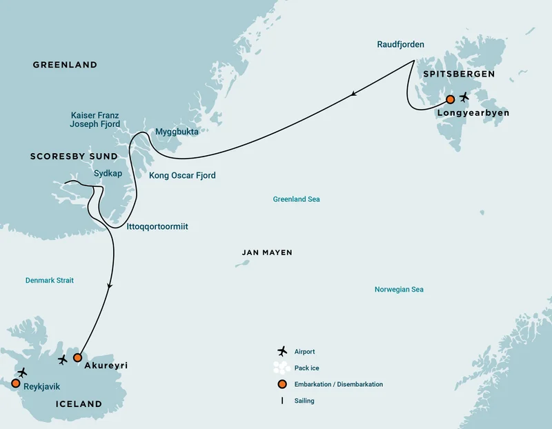 Spitsbergen - Northeast Greenland - Aurora Borealis, Including Long Hikes