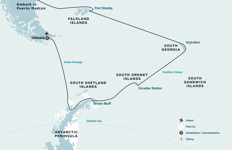 Falkland Islands - South Georgia - Antarctic Peninsula