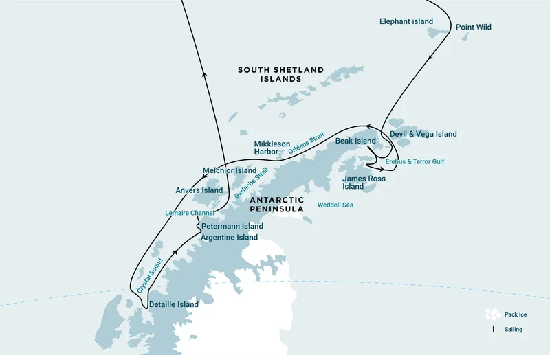 Antarctica - Elephant Island - Weddell Sea - Polar Circle
