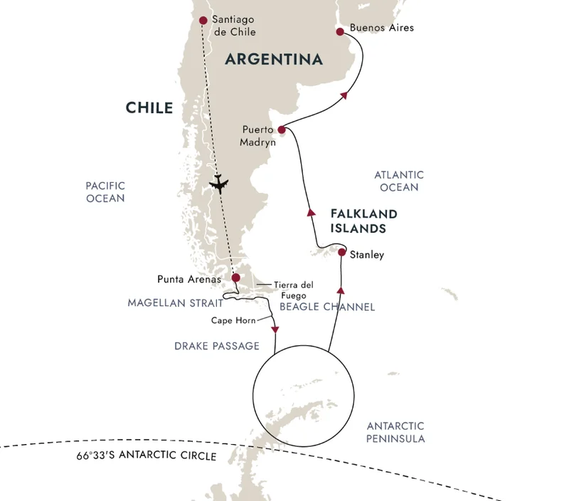 Antarctica & Falklands - From Punta Arenas to Buenos Aires