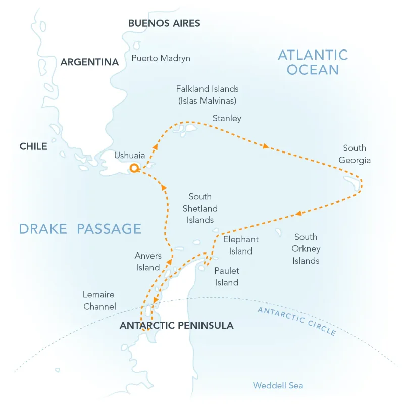 Extended Falklands, South Georgia & Antarctic Circle