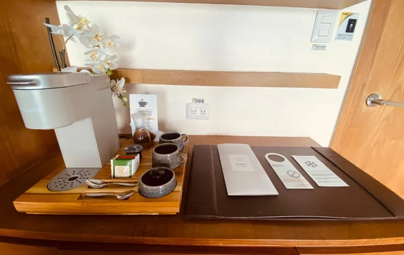 In-Suite Coffee on Galapagos Cruises