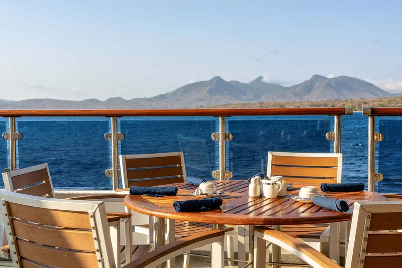 Outdoor dining room | National Geographic Orion