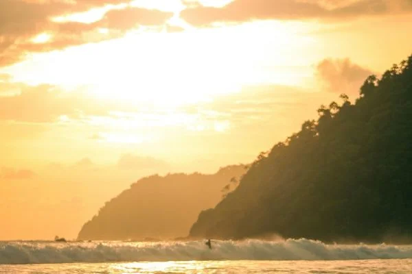 Stunning Sunset Over Costa Rica Beach Stunning Sunset Over Costa Rica Beach