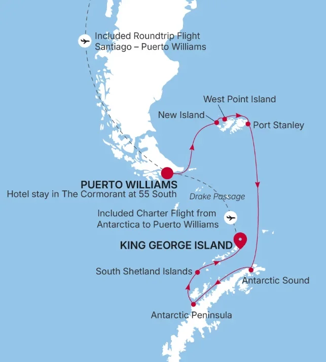 Antarctica & the Falklands: Sail & Fly the Drake Passage
