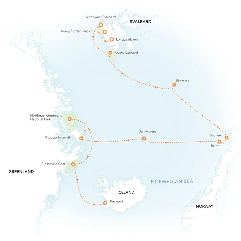 Ultimate Arctic Odyssey: Svalbard, Lofoten, East Greenland & Iceland